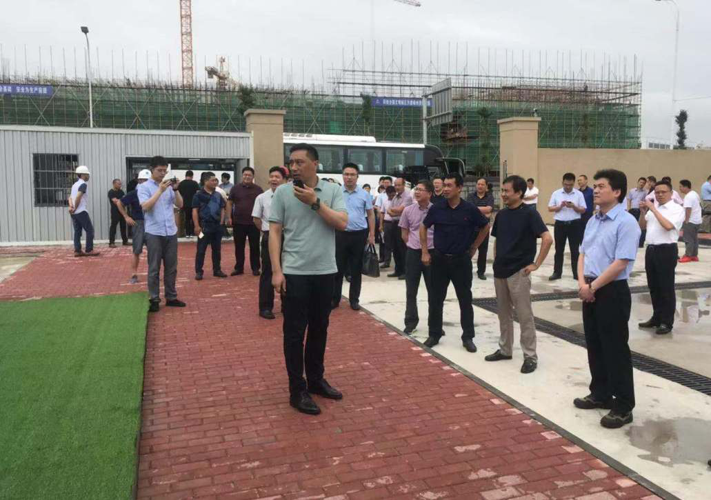 嵊州市市长严钢、市人大主任、政协主席等相关领导负责人莅临考察集团重点建设情况