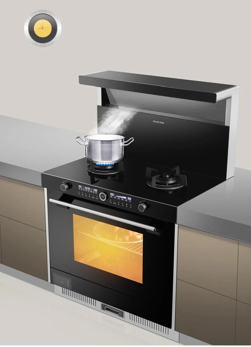 佳歌T2ZK蒸烤一体集成灶，刷新你的美食清单！